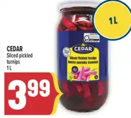 Marché Adonis CEDAR Sliced pickled turnips offer