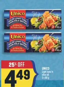 Marché Adonis UNICO Light tuna in olive oil offer