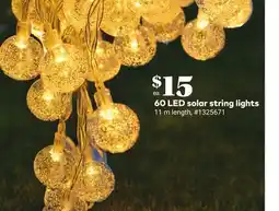Giant Tiger 60 LED solar string lights offer