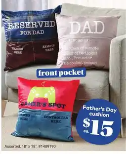 Giant Tiger Father's Day cushion offer
