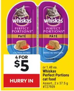 Giant Tiger Whiskas Perfect Portions cat food offer