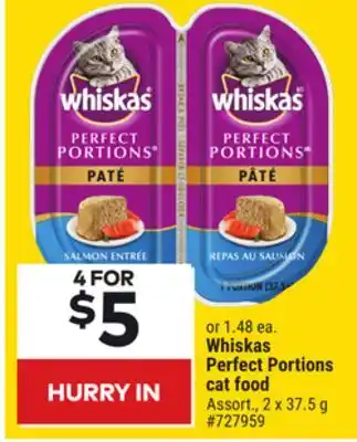 Giant Tiger Whiskas Perfect Portions cat food offer