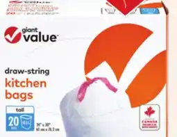 Giant Tiger Giant Value kitchen bags offer