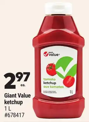 Giant Tiger Giant Value ketchup offer
