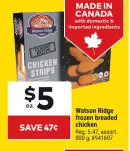 Giant Tiger Watson Ridge Frozen breaded chicken offer