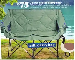 Giant Tiger 2-person padded camp chair offer