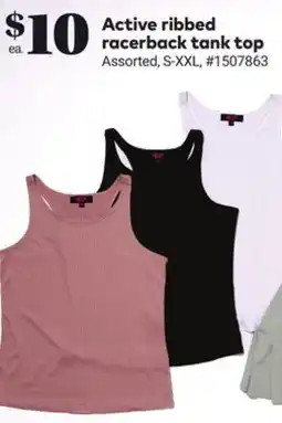 Giant Tiger Active ribbed racerback tank top offer