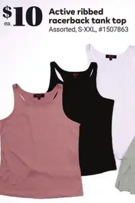 Giant Tiger Active ribbed racerback tank top offer