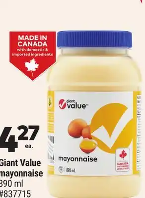 Giant Tiger Giant Value mayonnaise offer