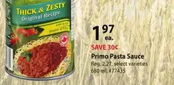Giant Tiger Primo Pasta Sauce offer