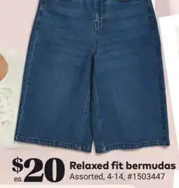 Giant Tiger Relaxed fit bermudas offer