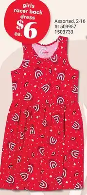 Giant Tiger girls racer back dress offer