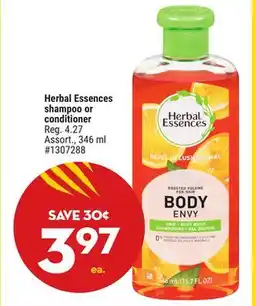 Giant Tiger Herbal Essences shampoo or conditioner offer