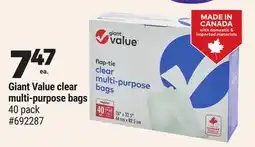 Giant Tiger Giant Value clear multi-purpose bags offer