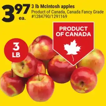 Giant Tiger 3 lb McIntosh apples offer
