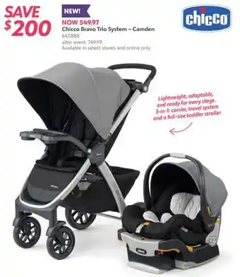 Babies 'R' Us Chicco Bravo Trio System – Camden offer