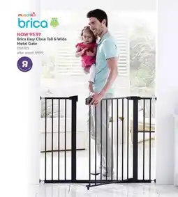 Babies 'R' Us Munchkin Brica Easy Close Tall & Wide Metal Gate offer