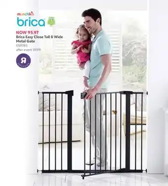 Babies 'R' Us Munchkin Brica Easy Close Tall & Wide Metal Gate offer