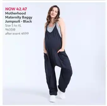Babies 'R' Us Motherhood Maternity Baggy Jumpsuit - Black offer