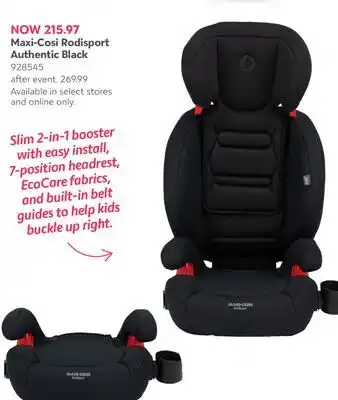 Babies 'R' Us Maxi-Cosi Rodisport Authentic Black offer