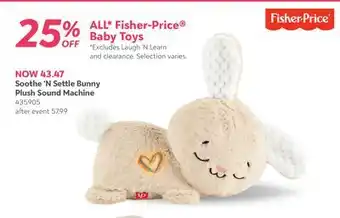 Babies 'R' Us Fisher-Price Soothe 'N Settle Bunny Plush Sound Machine offer