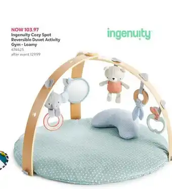Babies 'R' Us Ingenuity Cozy Spot Reversible Duvet Activity Gym - Loamy offer