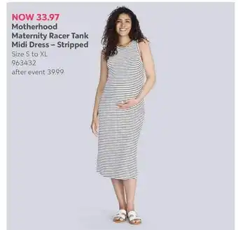 Babies 'R' Us Motherhood Maternity Racer Tank Midi Dress – Stripped offer