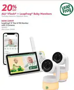 Babies 'R' Us LeapFrog 5Pan & Tilt Monitor with 2 Cameras offer