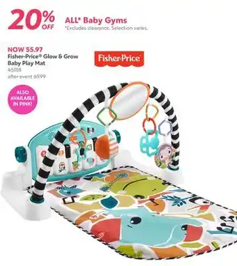 Babies 'R' Us Fisher-Price Glow & Grow Baby Play Mat offer