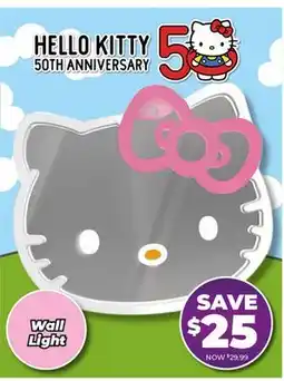Showcase HELLO KITTY 50TH ANNIVERSARY Wall Light offer