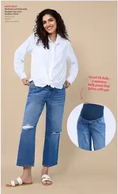 Babies 'R' Us Motherhood Maternity Straight Leg Jean - Medium Wash offer
