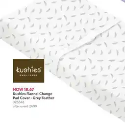 Babies 'R' Us Kushies Flannel Change Pad Cover - Grey Feather offer