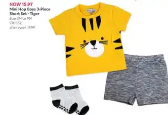 Babies 'R' Us Mini Hop Boys 3-Piece Short Set - Tiger offer