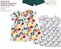 Babies 'R' Us Mini Hop 2-Pack Dress – Rainbow and Floral offer
