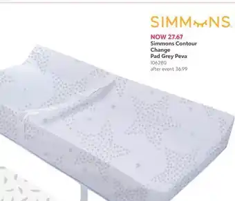 Babies 'R' Us Simmons Contour Change Pad Grey Peva offer