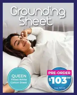 Showcase QUEEN Fitted White Cotton Grounding Sheet offer