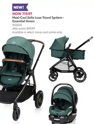 Babies 'R' Us Maxi-Cosi Zelia Luxe Travel System - Essential Green offer