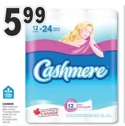 Familiprix CASHMERE Bathroom tissue, 12 double rolls or Ultra Luxe, 8 triple rolls offer