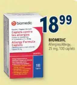 Familiprix BIOMEDIC, Allergies, 25 mg, 100 caplets offer