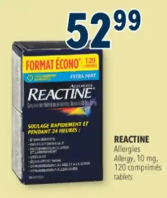 Familiprix REACTINE Allergy, 10 mg, 120 tablets offer
