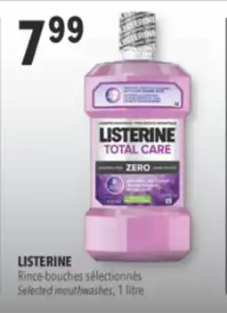 Familiprix LISTERINE, Selected mouthwashes, 1 litre offer