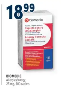 Familiprix BIOMEDIC Allergy, 25 mg, 100 caplets offer