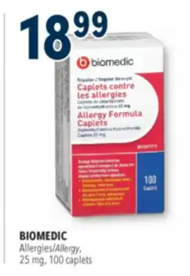 Familiprix BIOMEDIC Allergy, 25 mg, 100 caplets offer