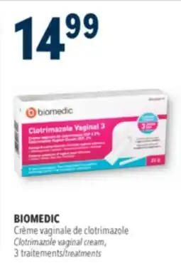 Familiprix BIOMEDIC Clotrimazole vaginal cream 3 treatments offer