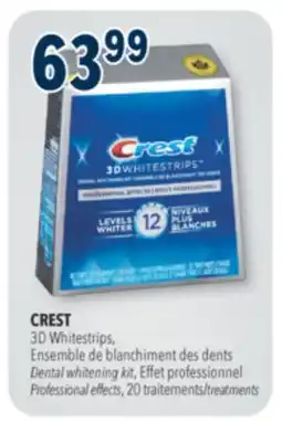 Familiprix CREST, 3D Whitestrips, Dental whitening kit, Professional effects, 20 treatments offer