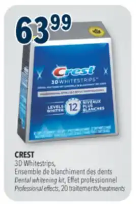 Familiprix CREST, 3D Whitestrips, Dental whitening kit, Professional effects, 20 treatments offer