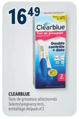 Familiprix CLEARBLUE, Selected pregnancy tests, emballage pack of 2 offer
