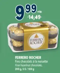 Familiprix FERRERO ROCHER, Fine hazelnut chocolate, 200 g offer