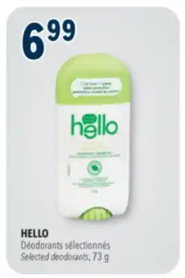 Familiprix HELLO, Selected deodorants, 73 g offer