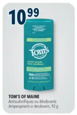 Familiprix TOM'S OF MAINE, Antiperspirants or deodorants, 92 g offer